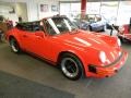 Guards Red 1988 Porsche 911 Carrera Cabriolet Exterior