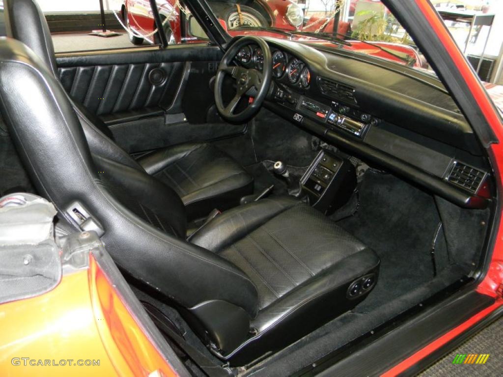 Black Interior 1988 Porsche 911 Carrera Cabriolet Photo #47984162