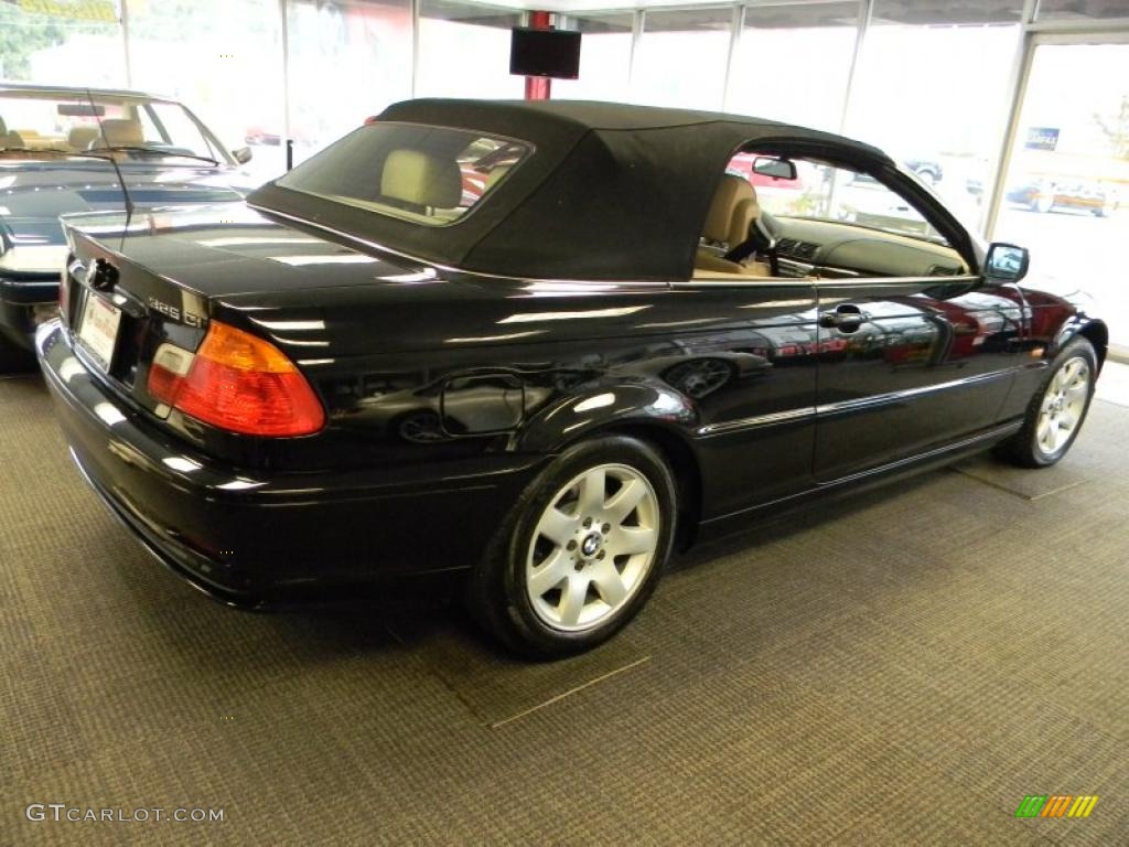 2001 3 Series 325i Convertible - Black Sapphire Metallic / Black photo #9