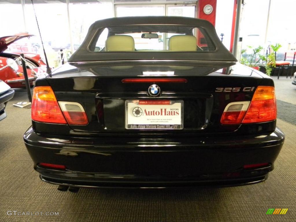 2001 3 Series 325i Convertible - Black Sapphire Metallic / Black photo #10