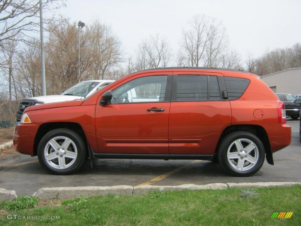 Sunburst Orange Pearl 2010 Jeep Compass Sport 4x4 Exterior Photo #47984711