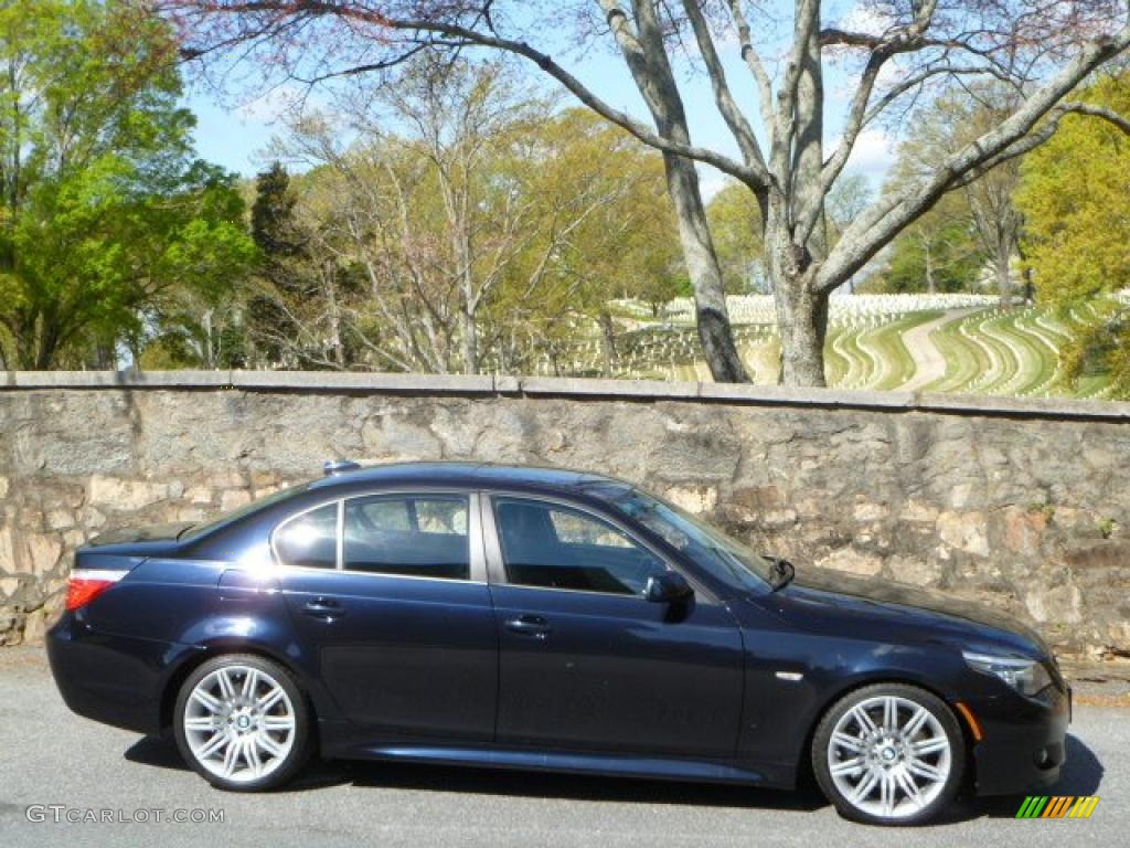 2008 5 Series 550i Sedan - Carbon Black Metallic / Black photo #16