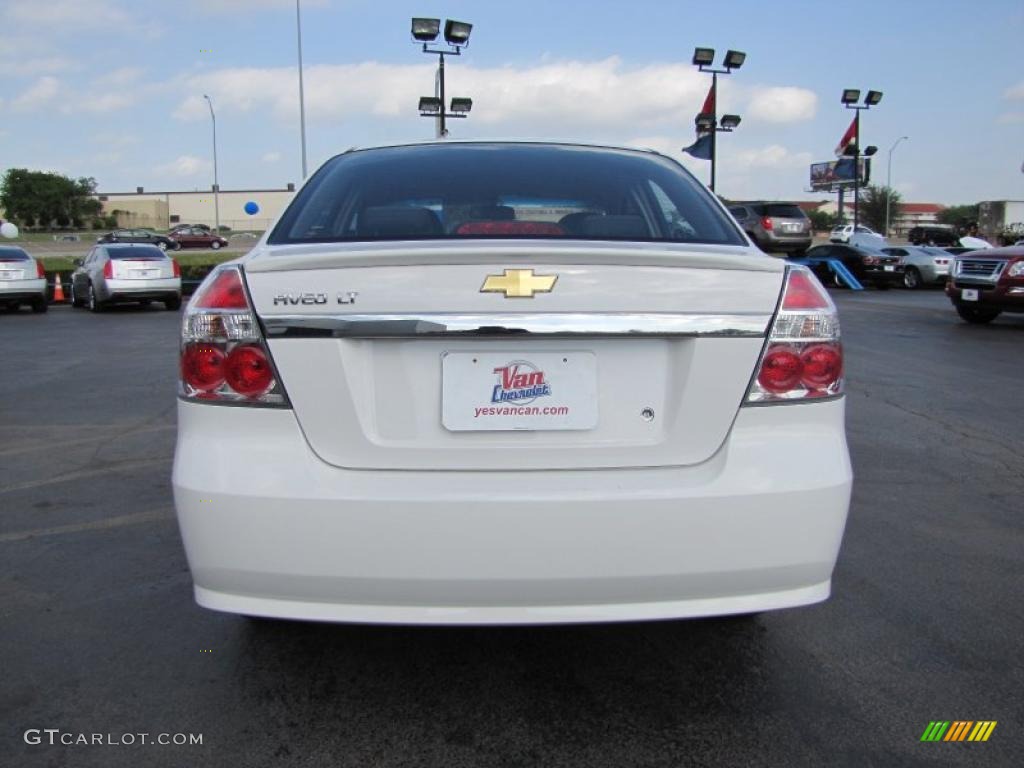 2010 Aveo LT Sedan - Summit White / Charcoal photo #6