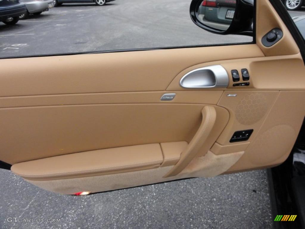 2009 Porsche 911 Carrera S Cabriolet Sand Beige Door Panel Photo #47990289