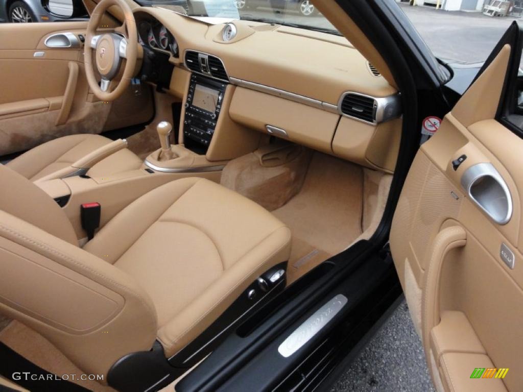 Sand Beige Interior 2009 Porsche 911 Carrera S Cabriolet Photo #47990349