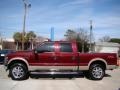 2008 Dark Toreador Red Ford F250 Super Duty Lariat Crew Cab 4x4  photo #5