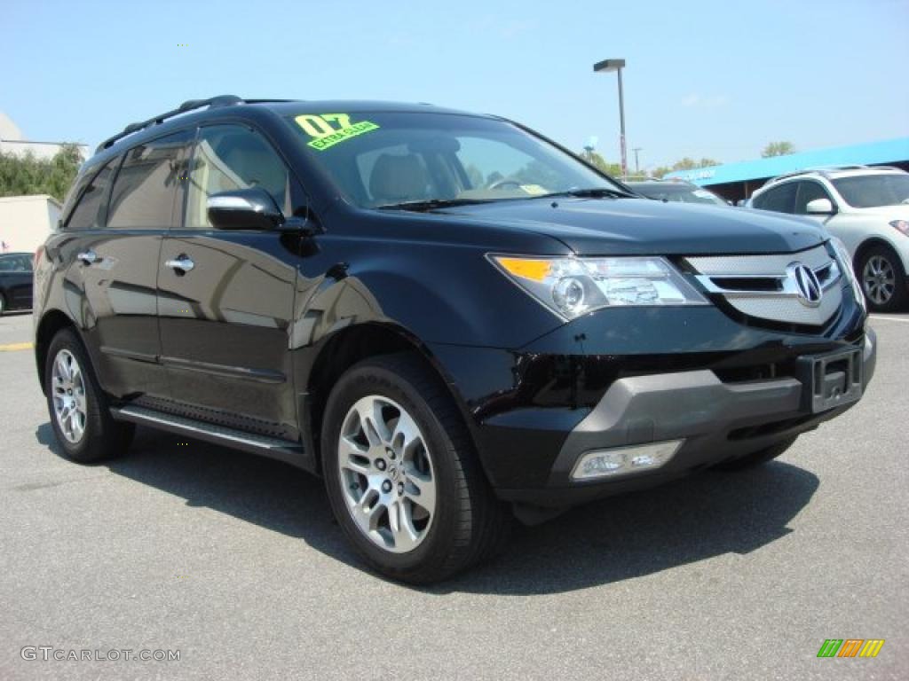 2007 MDX Technology - Formal Black Pearl / Parchment photo #1