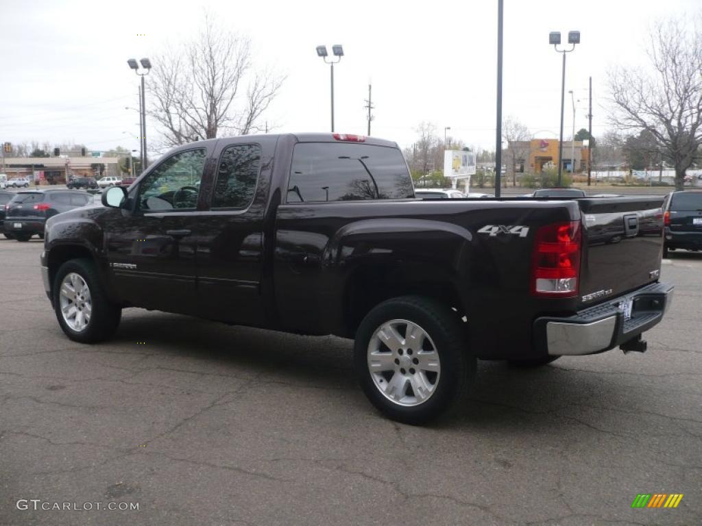 2008 Sierra 1500 SLE Extended Cab 4x4 - Dark Crimson Metallic / Ebony photo #4