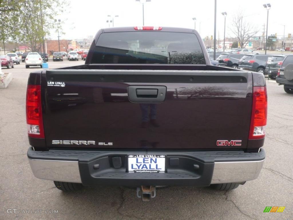 2008 Sierra 1500 SLE Extended Cab 4x4 - Dark Crimson Metallic / Ebony photo #5