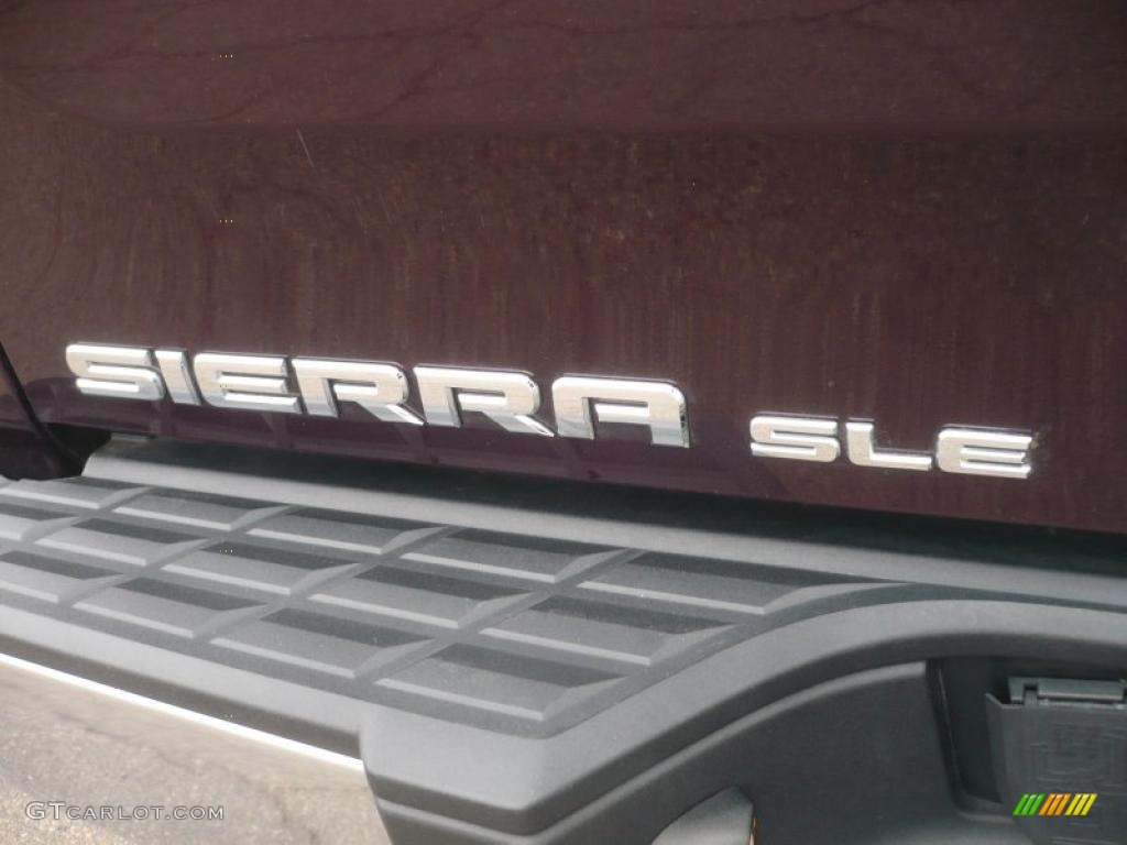 2008 Sierra 1500 SLE Extended Cab 4x4 - Dark Crimson Metallic / Ebony photo #12