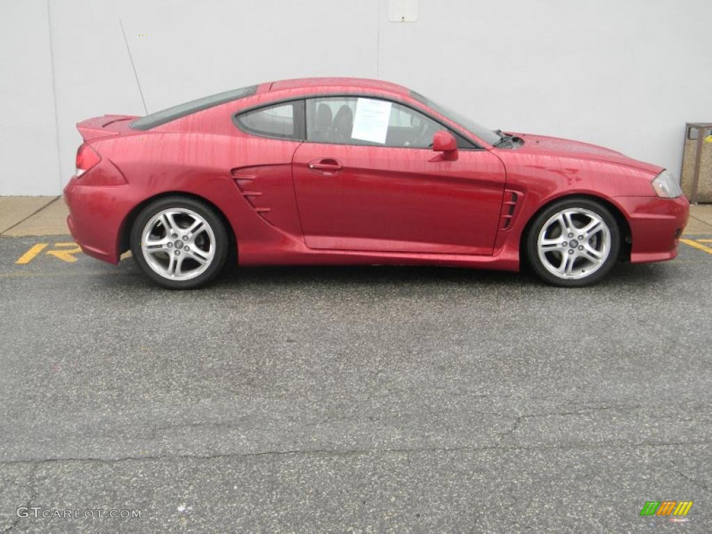2006 Tiburon GT - Electric Red / Black/Red photo #1