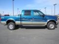 2001 Island Blue Metallic Ford F350 Super Duty Lariat Crew Cab 4x4  photo #6