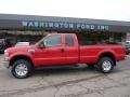 2008 Bright Red Ford F350 Super Duty XLT SuperCab 4x4  photo #1