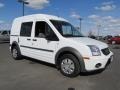 Frozen White 2010 Ford Transit Connect XLT Cargo Van Exterior