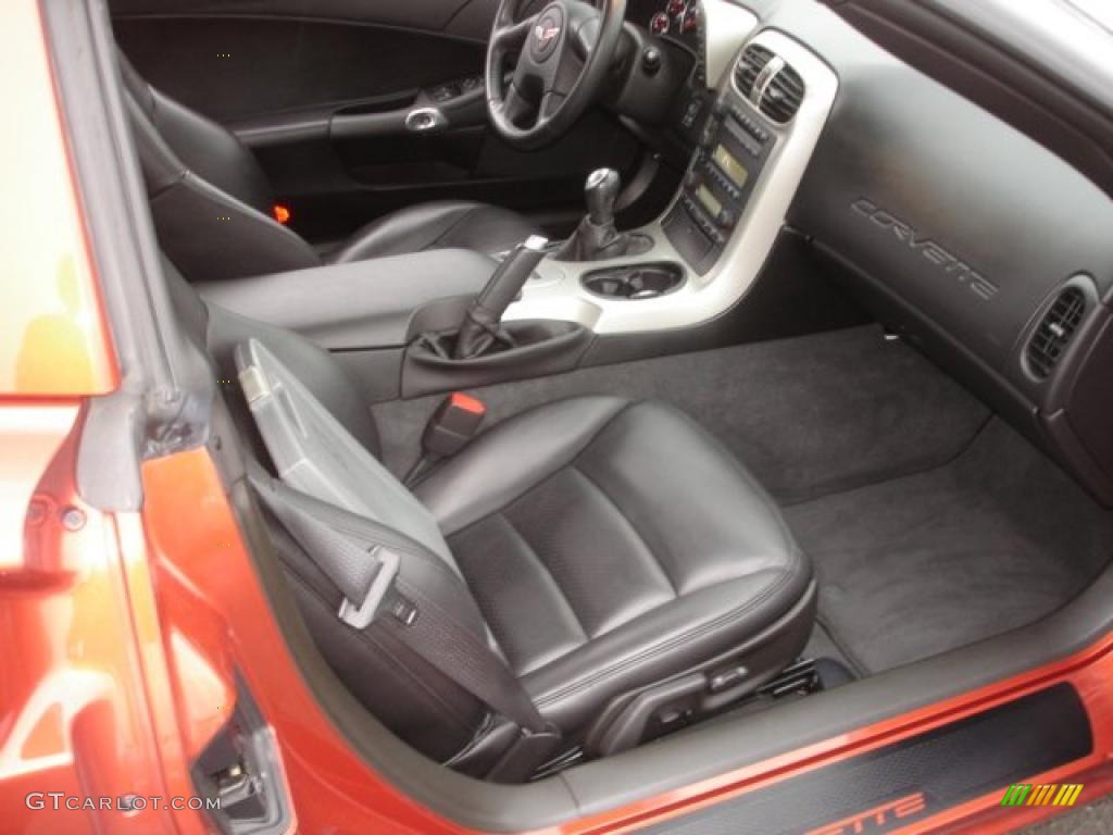 Ebony Interior 2005 Chevrolet Corvette Coupe Photo #47995038