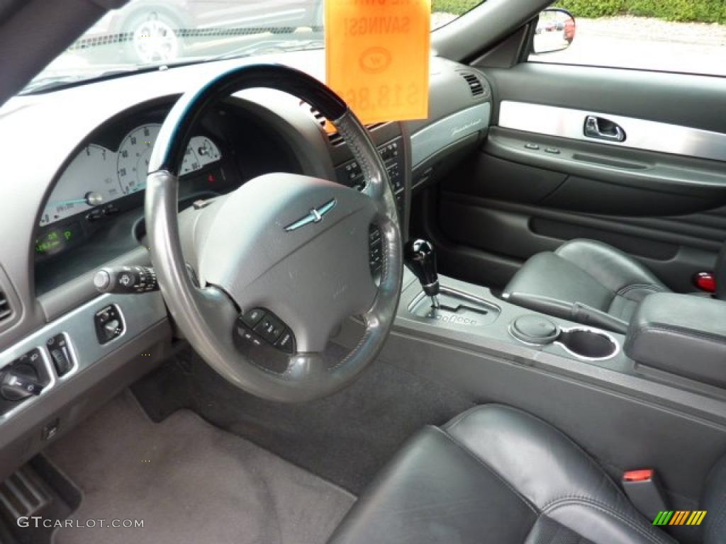 2002 Ford Thunderbird Premium Roadster Midnight Black Steering Wheel Photo #47995953