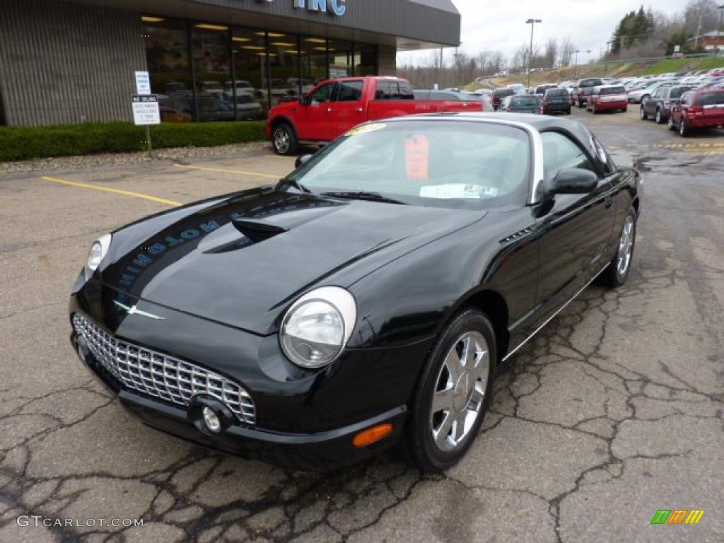 Evening Black 2002 Ford Thunderbird Premium Roadster Exterior Photo #47996001
