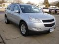 2010 Silver Ice Metallic Chevrolet Traverse LT AWD  photo #3