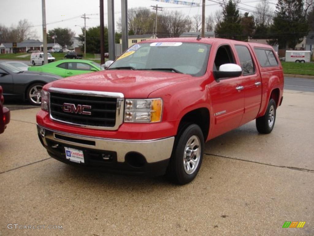 2009 Sierra 1500 Work Truck Crew Cab - Fire Red / Dark Titanium photo #1