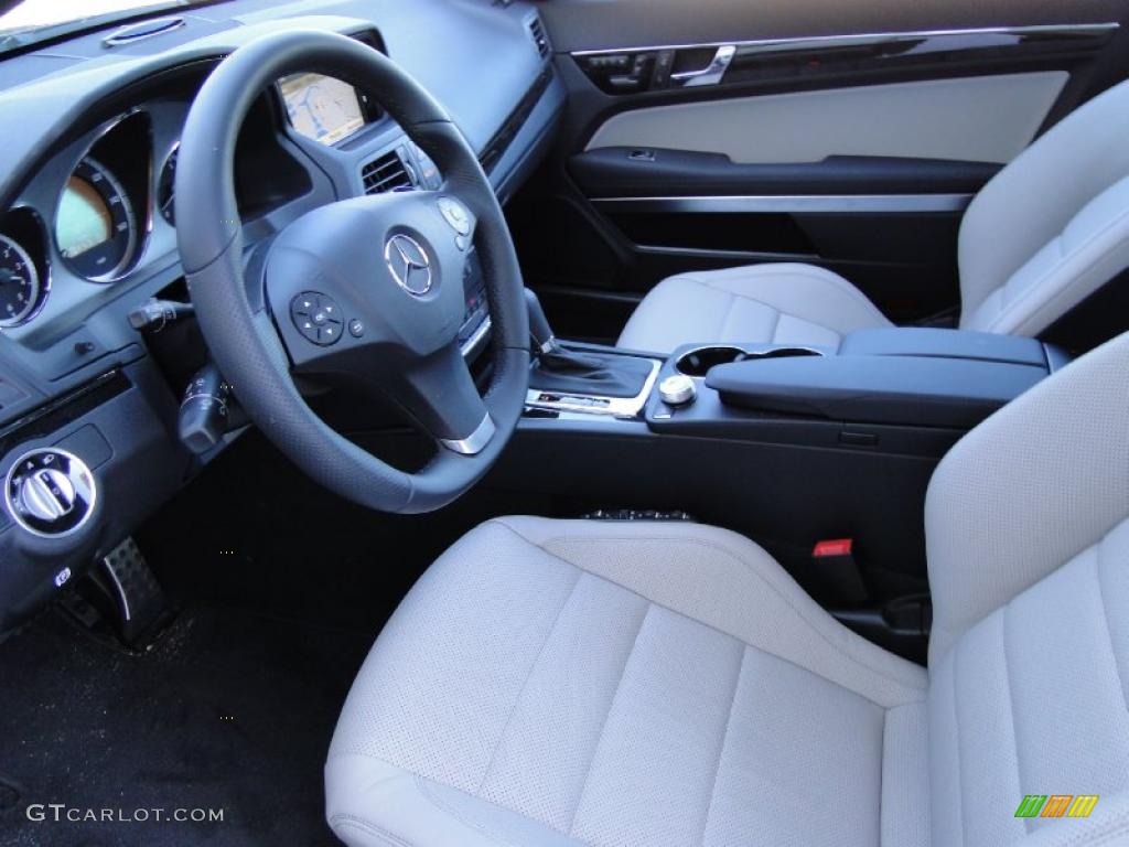 Almond/Black Interior 2011 Mercedes-Benz E 550 Coupe Photo #47996538