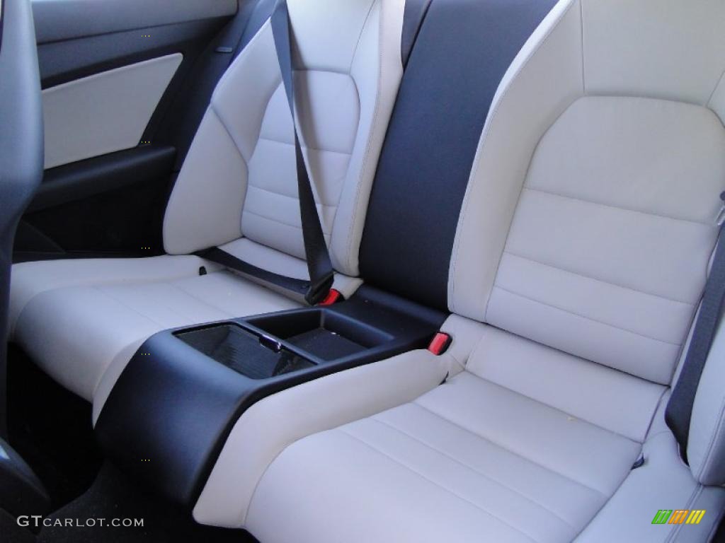 Almond/Black Interior 2011 Mercedes-Benz E 550 Coupe Photo #47996793