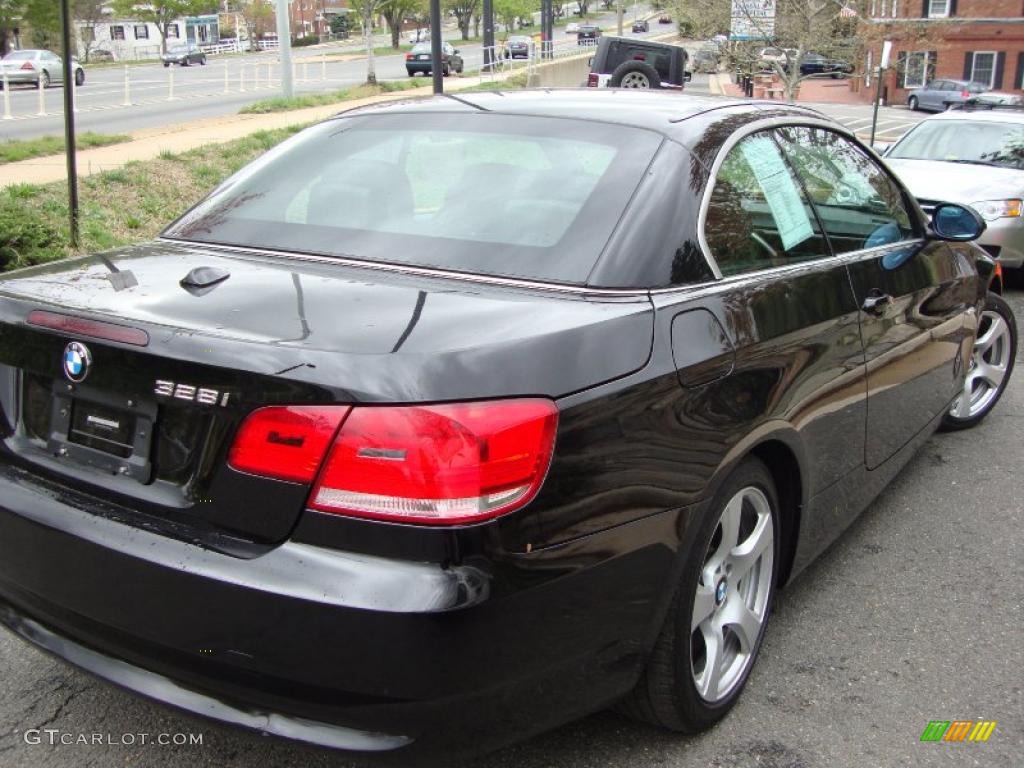 2008 3 Series 328i Convertible - Black Sapphire Metallic / Black photo #7