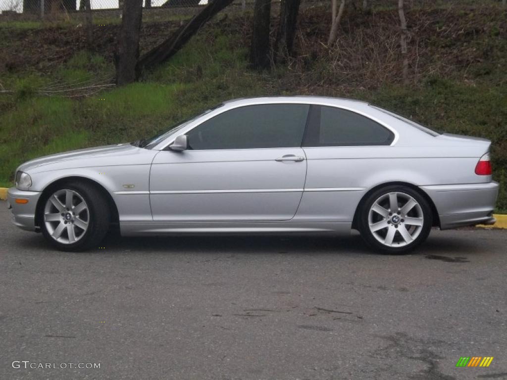 2002 3 Series 325i Coupe - Titanium Silver Metallic / Black photo #25