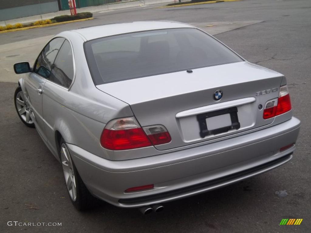 2002 3 Series 325i Coupe - Titanium Silver Metallic / Black photo #31