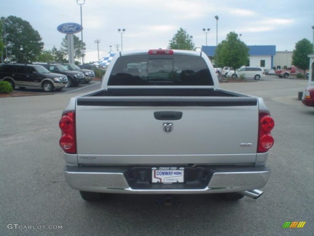 2007 Ram 1500 SLT Quad Cab - Bright Silver Metallic / Medium Slate Gray photo #6