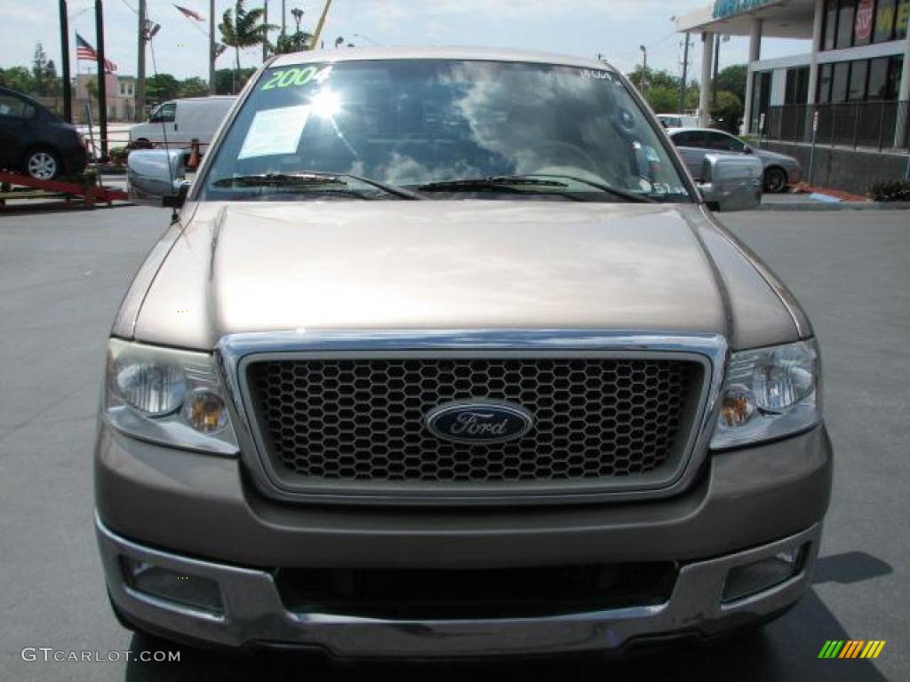 2004 F150 Lariat SuperCrew - Arizona Beige Metallic / Tan photo #3