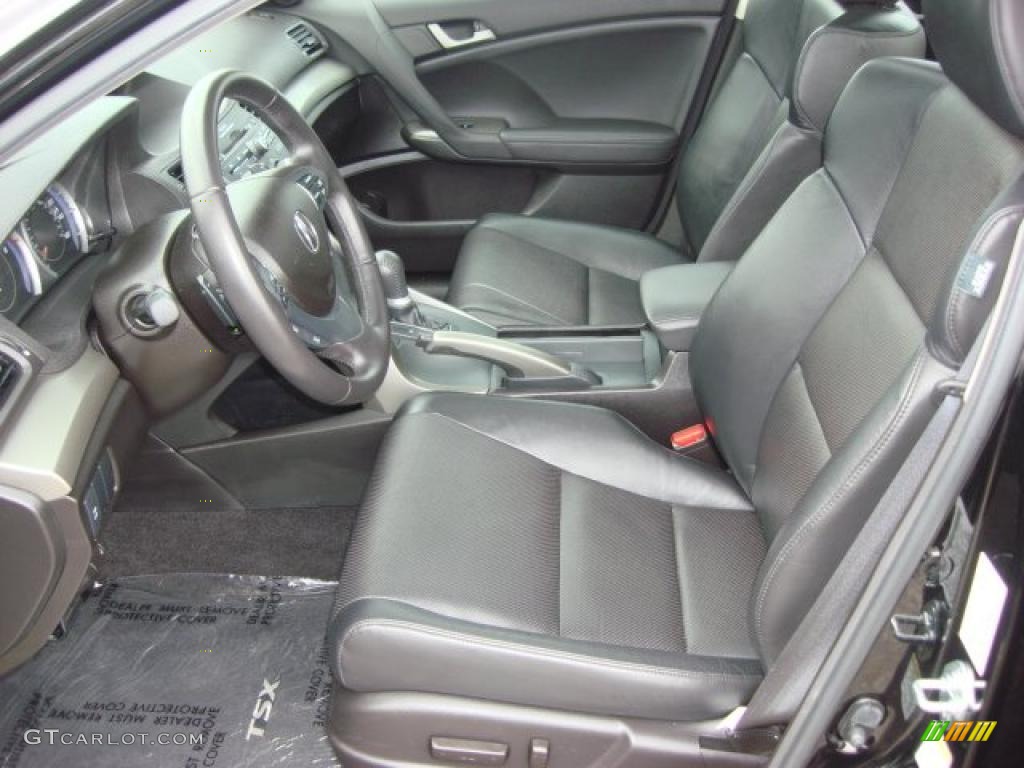 Ebony Interior 2010 Acura TSX V6 Sedan Photo #48001902