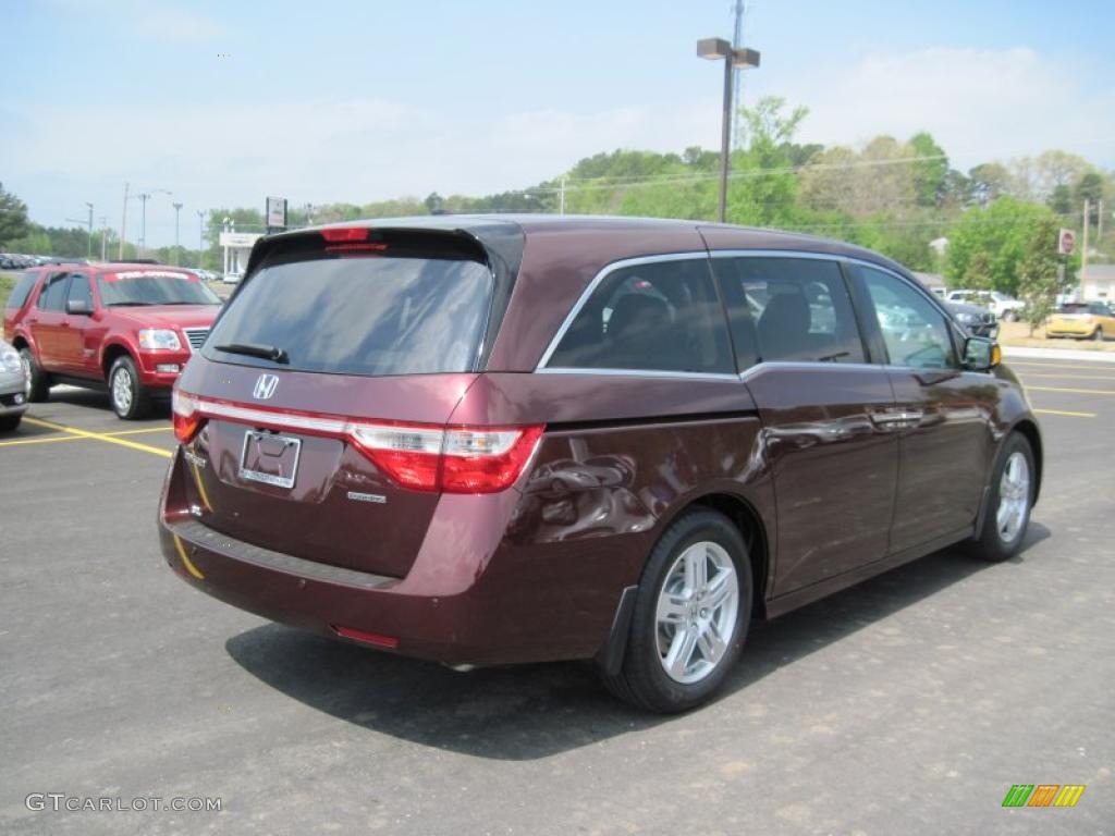 Dark Cherry Pearl 2011 Honda Odyssey Touring Exterior Photo #48004404
