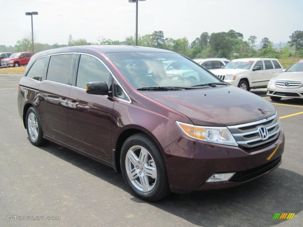 Dark Cherry Pearl 2011 Honda Odyssey Touring Exterior Photo #48004434