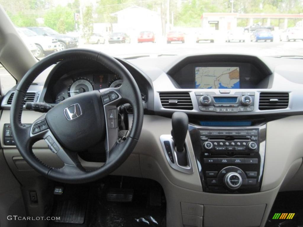 2011 Honda Odyssey Touring Beige Dashboard Photo #48004578