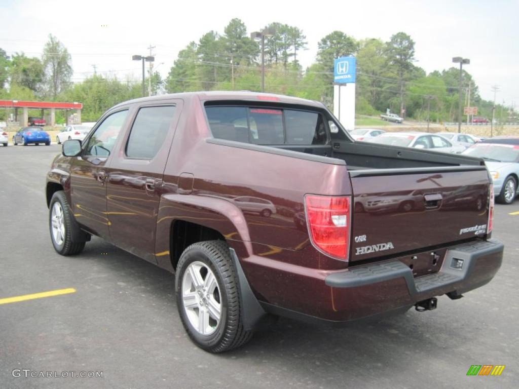 Dark Cherry Pearl 2011 Honda Ridgeline RTL Exterior Photo #48005178