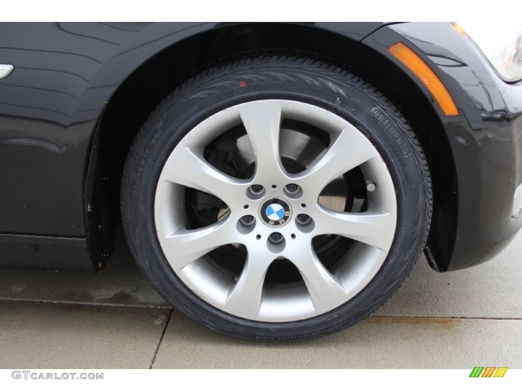 2008 3 Series 328xi Coupe - Jet Black / Coral Red/Black photo #8