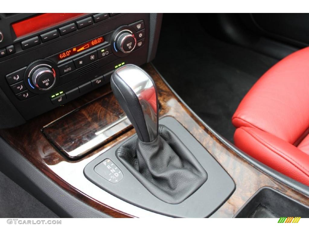 2008 3 Series 328xi Coupe - Jet Black / Coral Red/Black photo #13