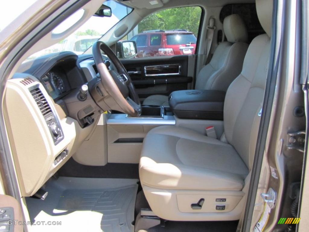 Light Pebble Beige/Bark Brown Interior 2010 Dodge Ram 2500 Laramie Mega Cab 4x4 Photo #48009523