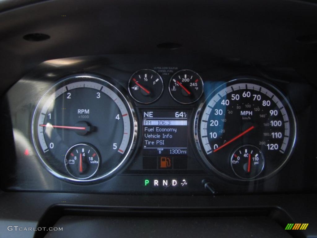2010 Dodge Ram 2500 Laramie Mega Cab 4x4 Gauges Photo #48009613