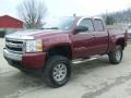 2008 Deep Ruby Metallic Chevrolet Silverado 1500 LT Extended Cab 4x4  photo #1