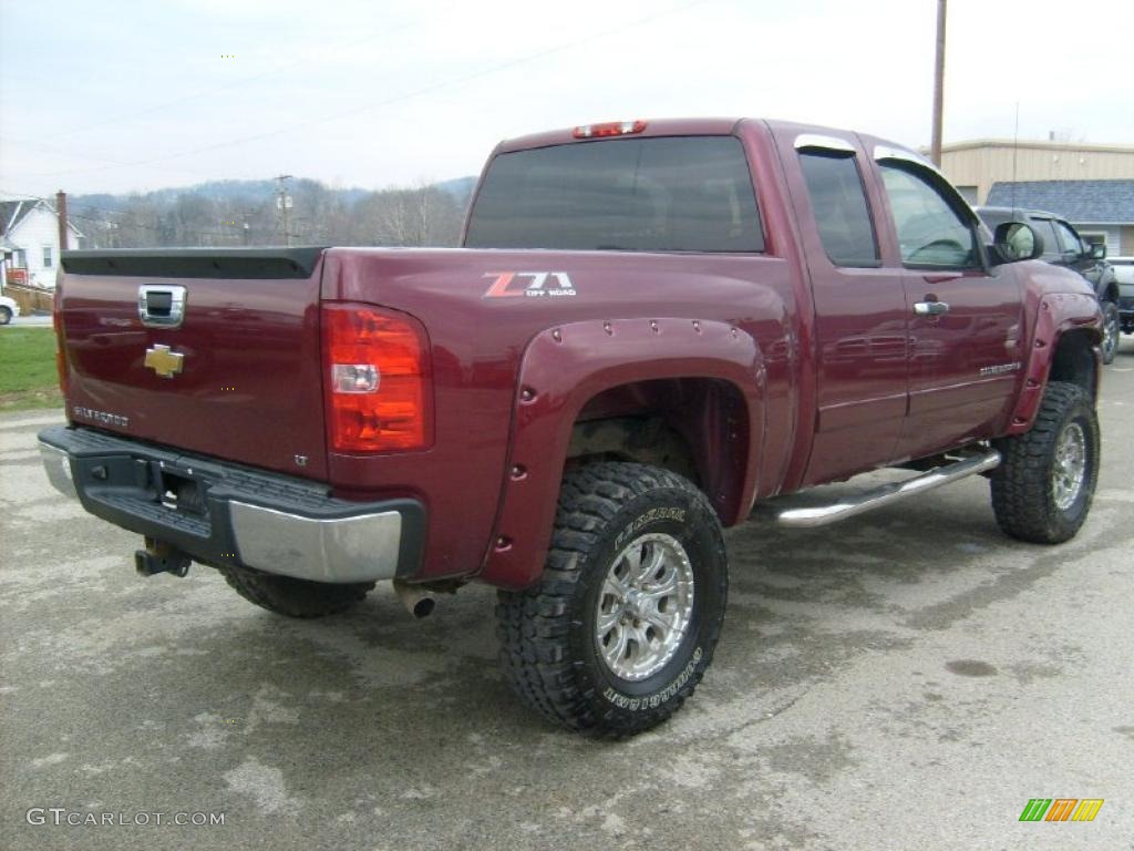 2008 Silverado 1500 LT Extended Cab 4x4 - Deep Ruby Metallic / Ebony photo #5