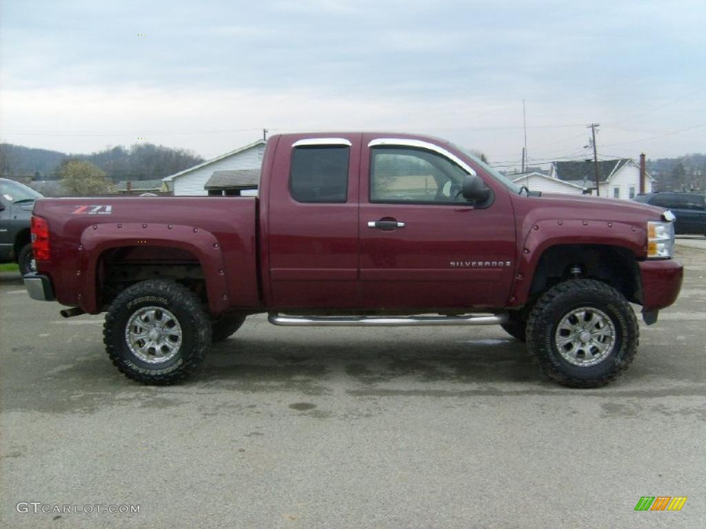 2008 Silverado 1500 LT Extended Cab 4x4 - Deep Ruby Metallic / Ebony photo #6