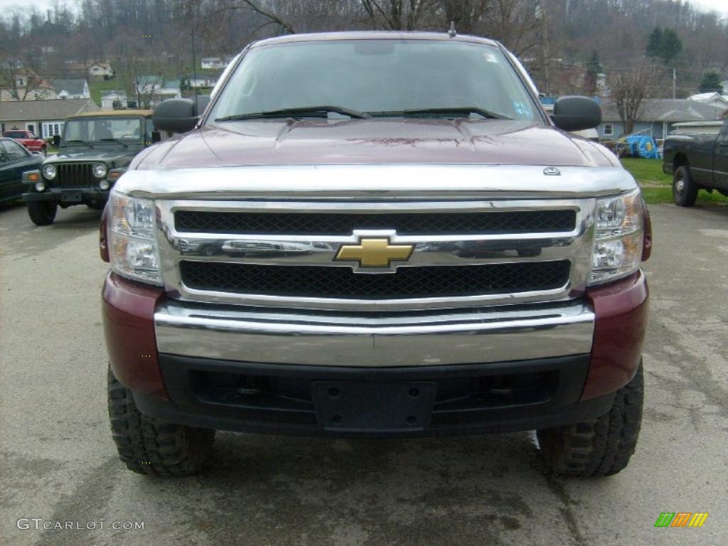 2008 Silverado 1500 LT Extended Cab 4x4 - Deep Ruby Metallic / Ebony photo #8