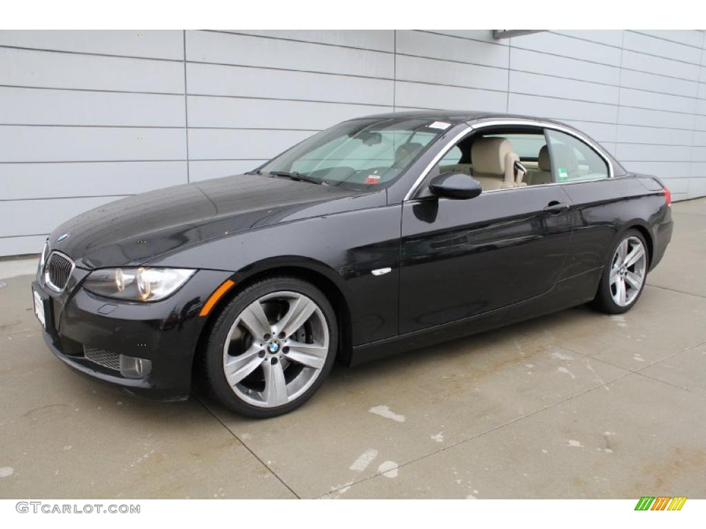 2008 3 Series 335i Convertible - Black Sapphire Metallic / Cream Beige photo #1