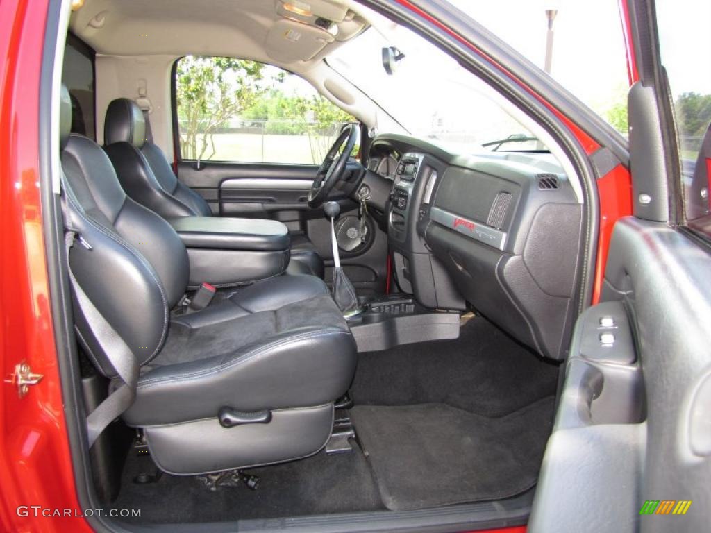 Dark Slate Gray Interior 2005 Dodge Ram 1500 SRT-10 Regular Cab Photo #48010927