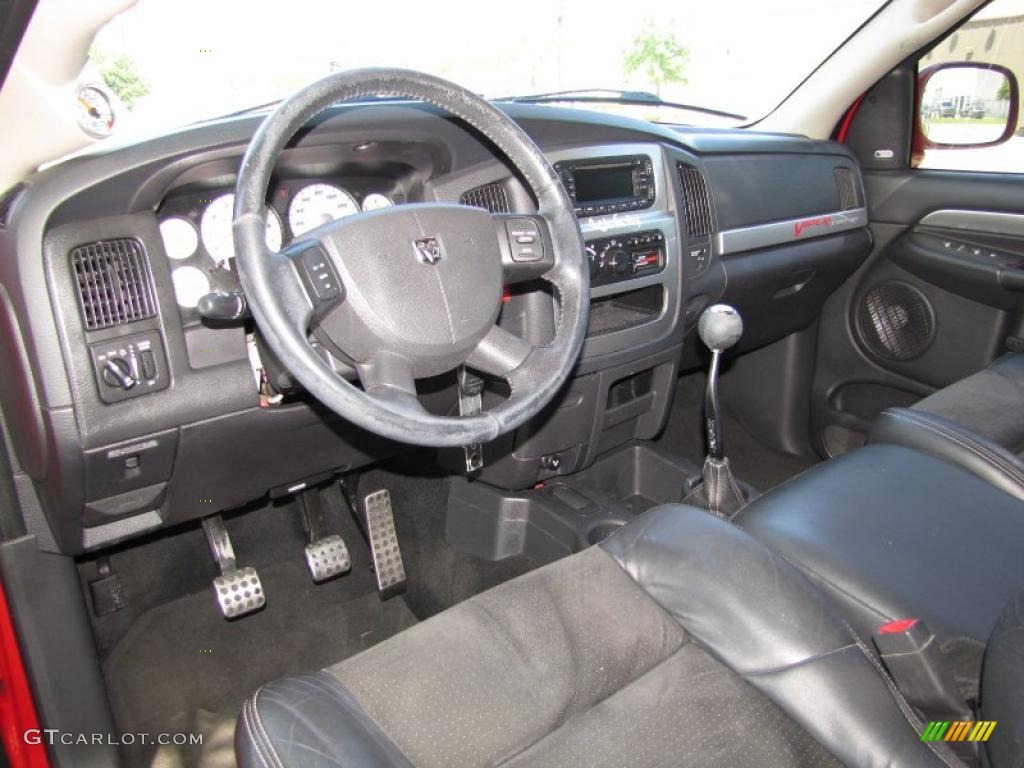 Dark Slate Gray Interior 2005 Dodge Ram 1500 SRT-10 Regular Cab Photo #48010942