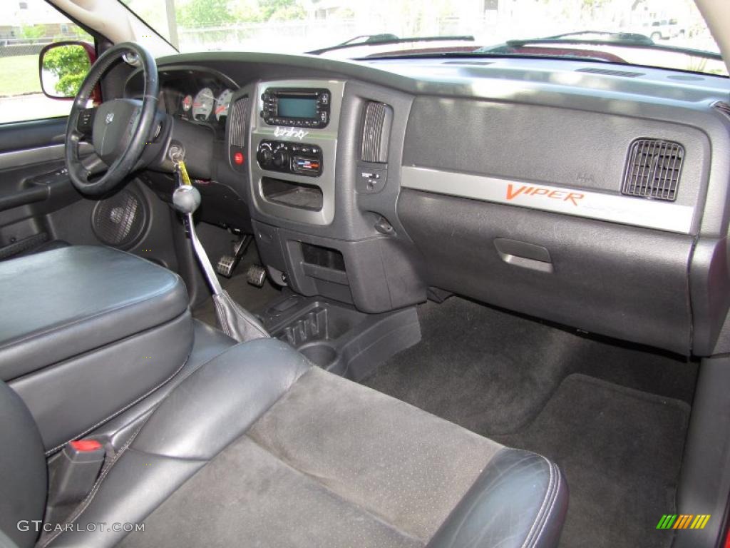 2005 Dodge Ram 1500 SRT-10 Regular Cab Dark Slate Gray Dashboard Photo #48010957