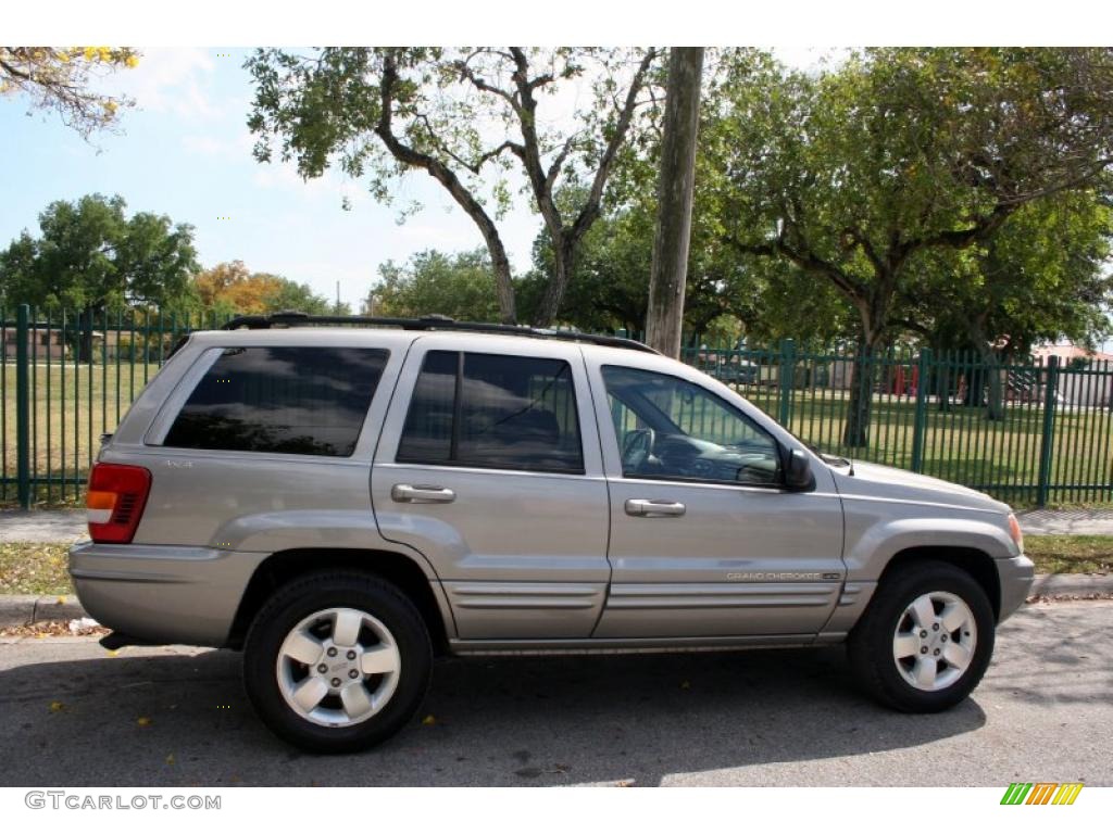 2001 Grand Cherokee Limited 4x4 - Silverstone Metallic / Agate/Light Taupe photo #9