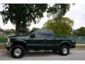 2002 Dark Highland Green Metallic Ford F250 Super Duty XLT SuperCab 4x4  photo #2