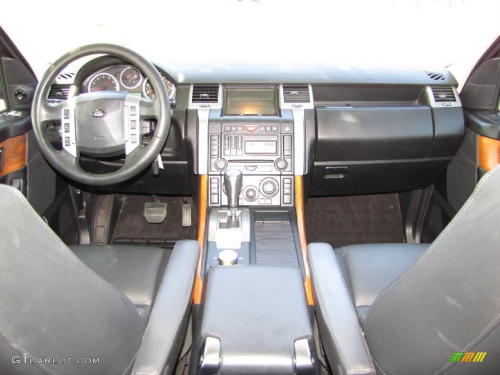2008 Land Rover Range Rover Sport Supercharged Ebony Black Dashboard Photo #48015661